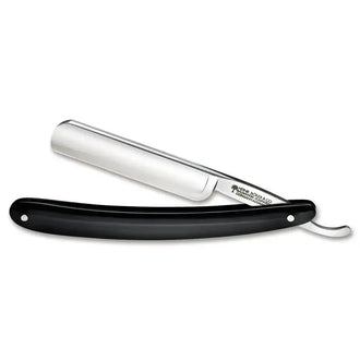 Rasoir droit Classic Stainless tête ronde noir