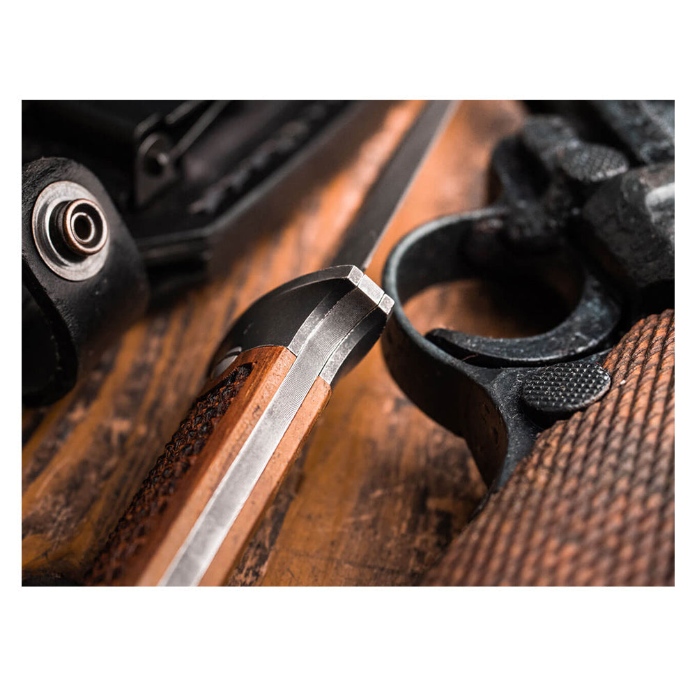 Couteau P08 Damast brun