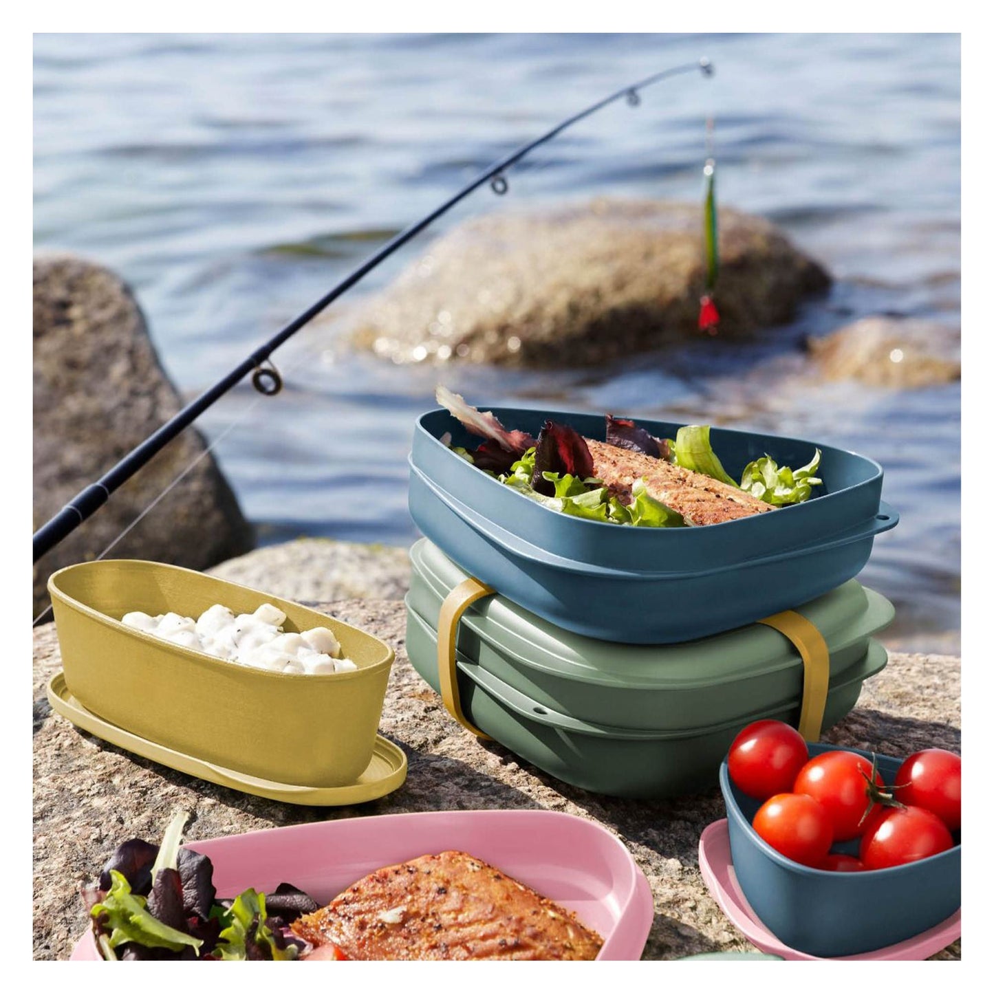 Vaisselle Pack'n Eat Kit sandygreen dustypin