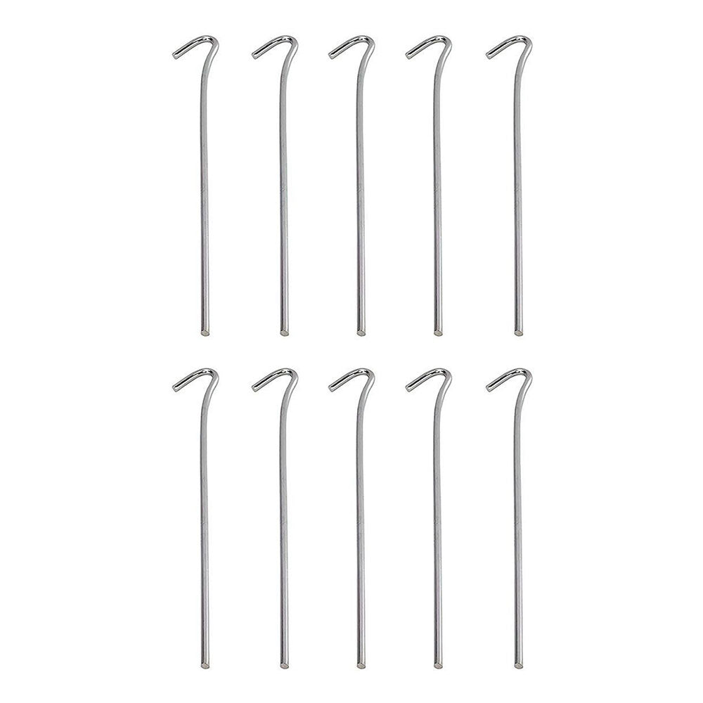 Piquet de tente acier 24 cm lot de 10 argenté