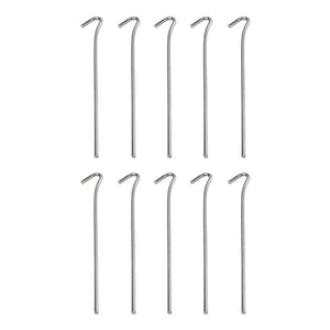 Piquet de tente acier 24 cm lot de 10 argenté