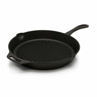 Poêle à griller et à feu gp35 avec manche noir