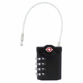 Cadenas pour bagages à câble en acier à combinaison