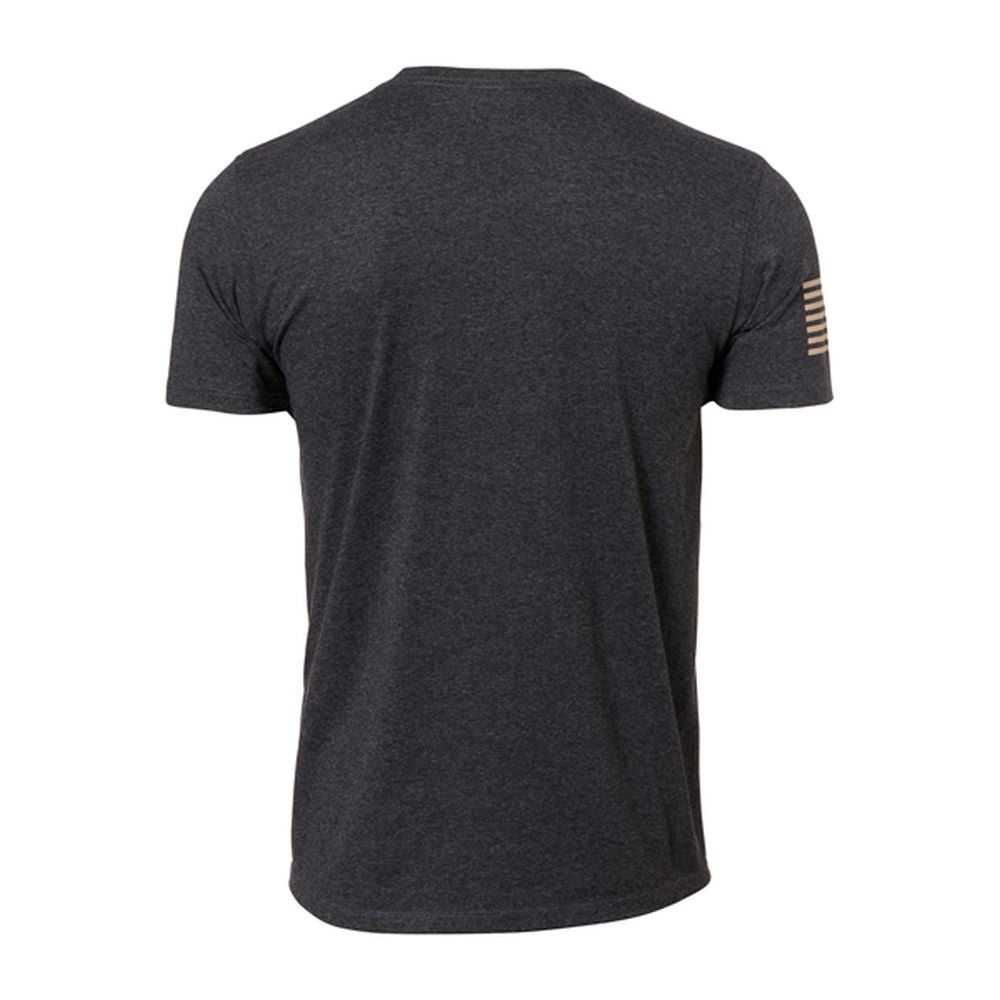 T-Shirt USMC Marpat Camo Text heather black