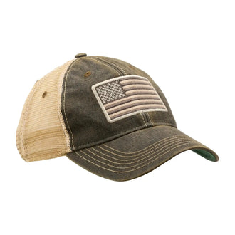 Casquette Tactical US Flag Vintage Trucker Hat noire