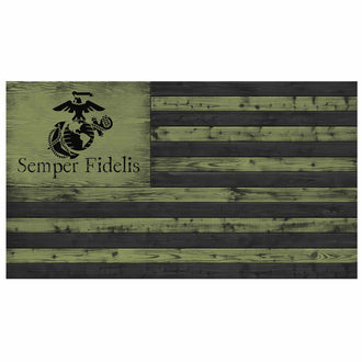 Drapeau en bois USMC EGA