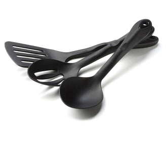 Ustensiles de cuisine nylon 3 pièces noir