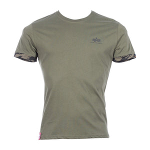 T-Shirt Roll-Up Sleeve brushstroke green