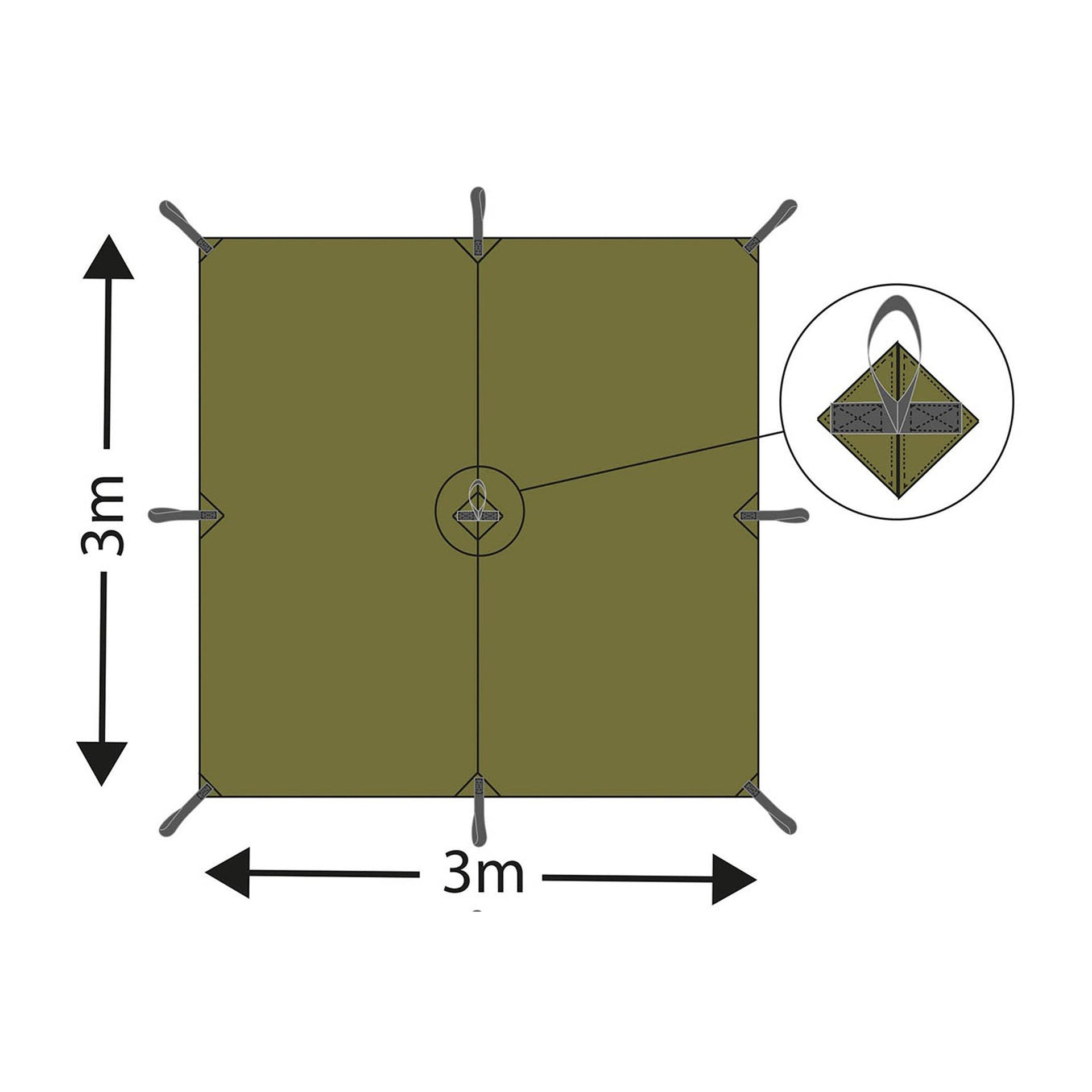 Bâche Tarp Extrem 300 x 300 cm