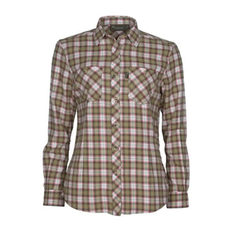 Chemise en flanelle Felicia vert blanc femmes