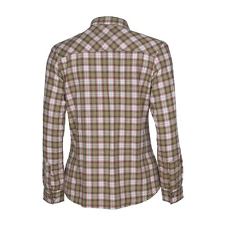 Chemise en flanelle Felicia vert blanc femmes