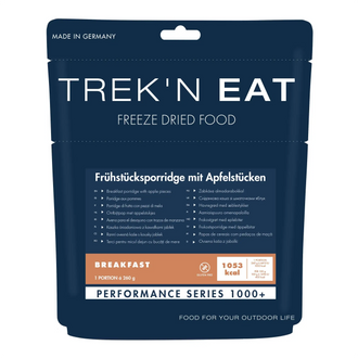 Porridge du petit-déjeuner avec morceaux de pomme