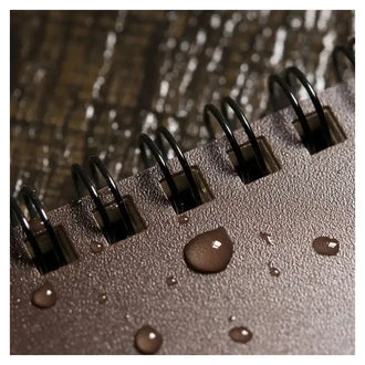 Bloc-notes reliure spirale en haut brun