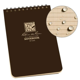 Bloc-notes reliure spirale en haut brun