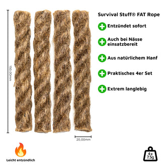 Corde de chanvre FAT Rope nature
