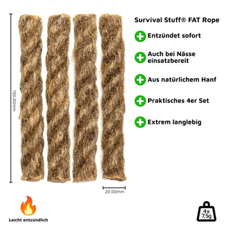 Corde de chanvre FAT Rope naturelle