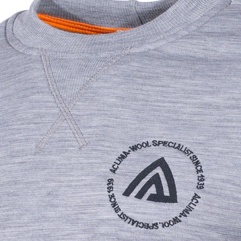 Pull FleeceWool Crew Neck grey melange