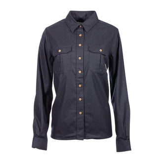 Chemise LeisureWool ReBorn dark grey melange femmes