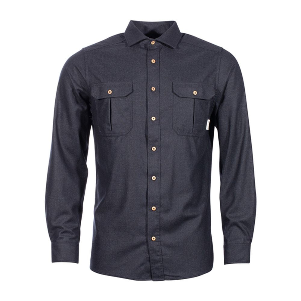 Chemise LeisureWool ReBorn dark grey melange