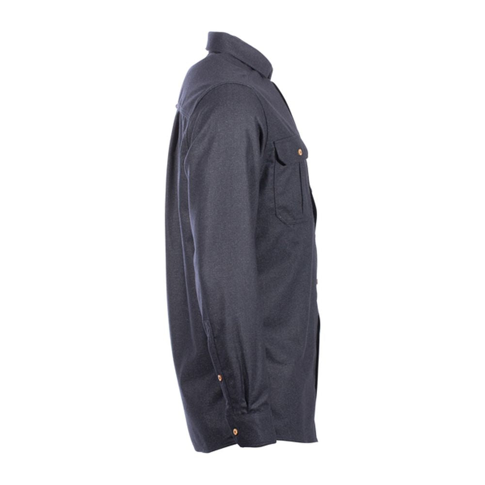 Chemise LeisureWool ReBorn dark grey melange