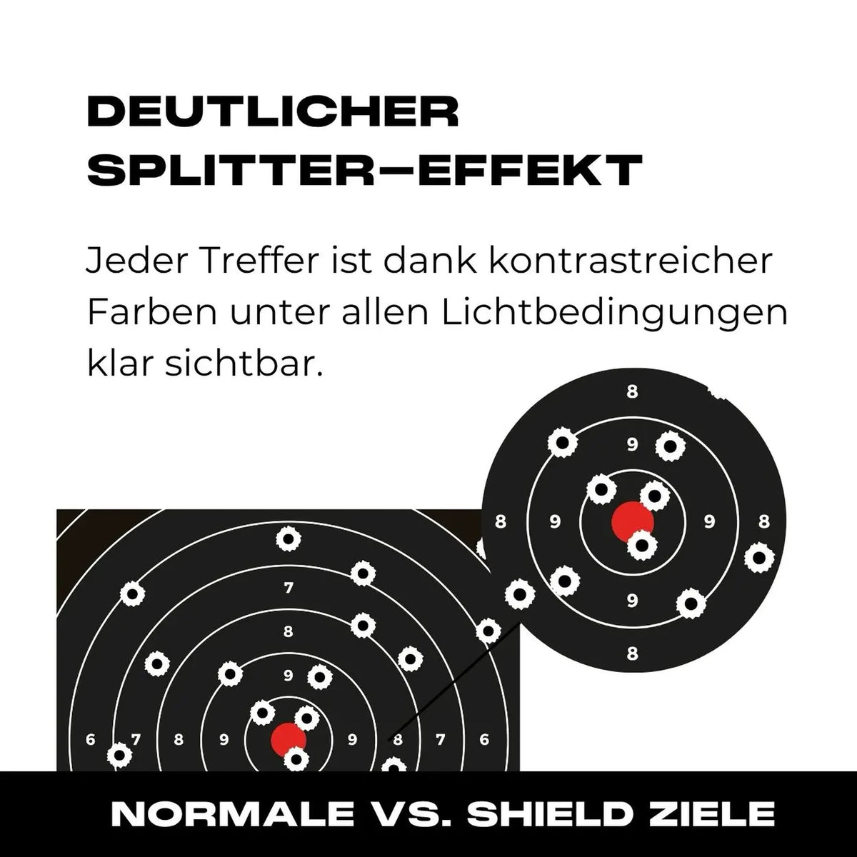 Zielscheiben SHIELD Splatter Targets 10er Pack 26x26cm - 09