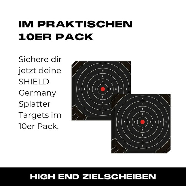 Zielscheiben SHIELD Splatter Targets 10er Pack 26x26cm - 09