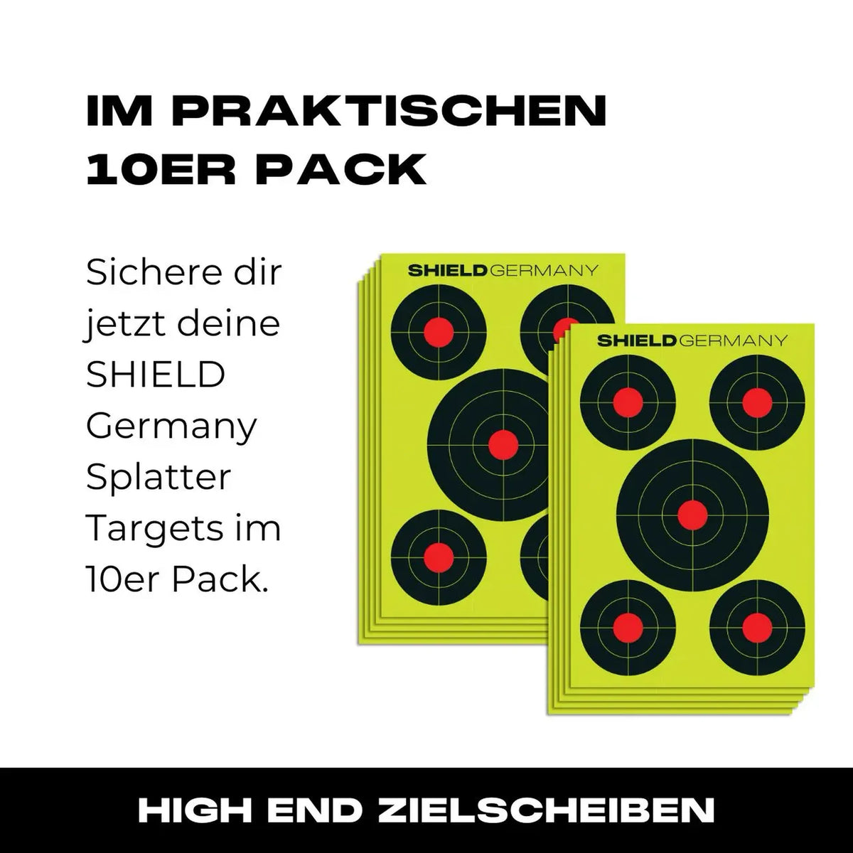 Zielscheiben SHIELD Splatter Targets 10er Pack 45x30cm - 01