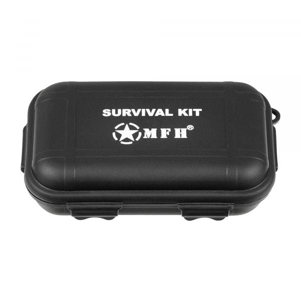 MFH Kit de survie petit 22 pièces noir