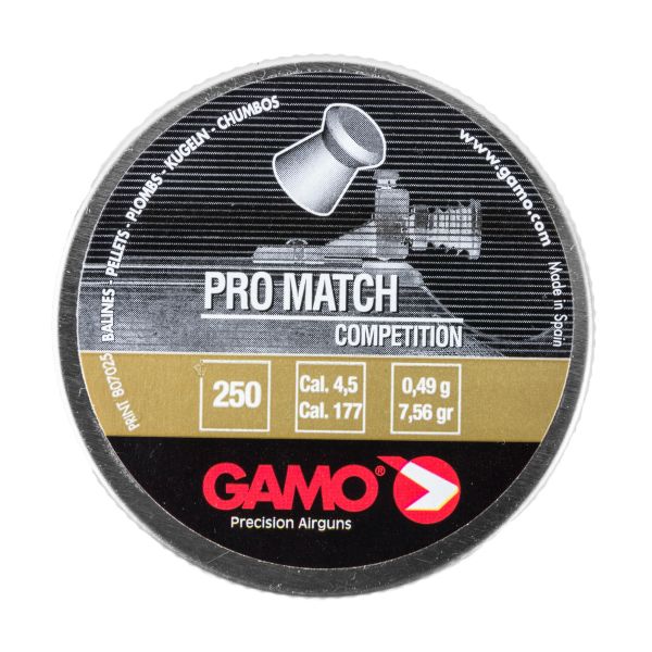 Plombs Gamo Pro-Match lisse 4,5 mm 250 pcs