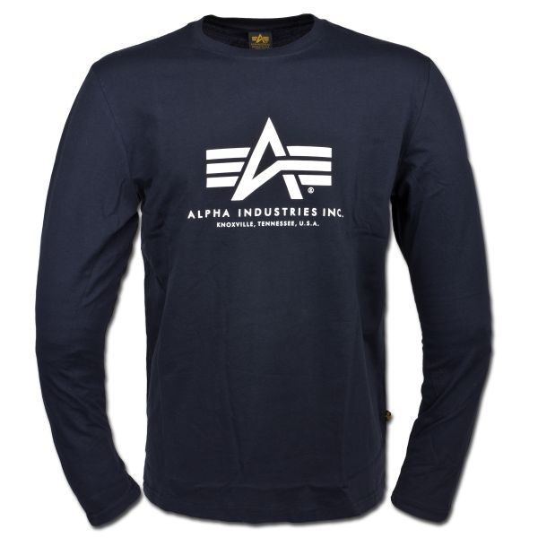 T-Shirt Alpha Industries manches longues bleu