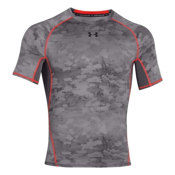 T-shirt de compression HeatGear Under Armour gris-orange