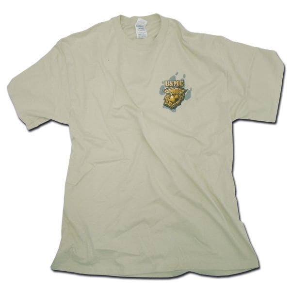 T-Shirt USMC Bulldog beige