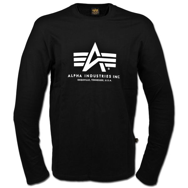 T-Shirt Alpha Industries manches longues noir
