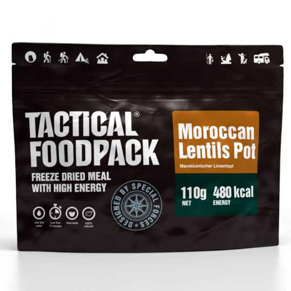 Tactical Foodpack Repas Outdoor Pot De Lentilles Marocain