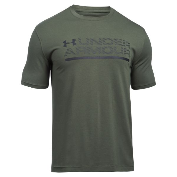 T--shirt Wordmark Lock Under Armour gris-vert olive