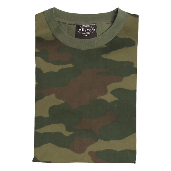 T-Shirt camouflage woodland russe