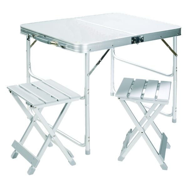 Set de table pliante en aluminium avec 2 chaises Grand Canyon