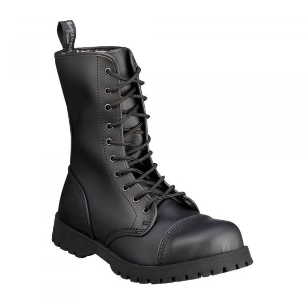 Boots & Braces Bottes 10 œillets végan hiver noir
