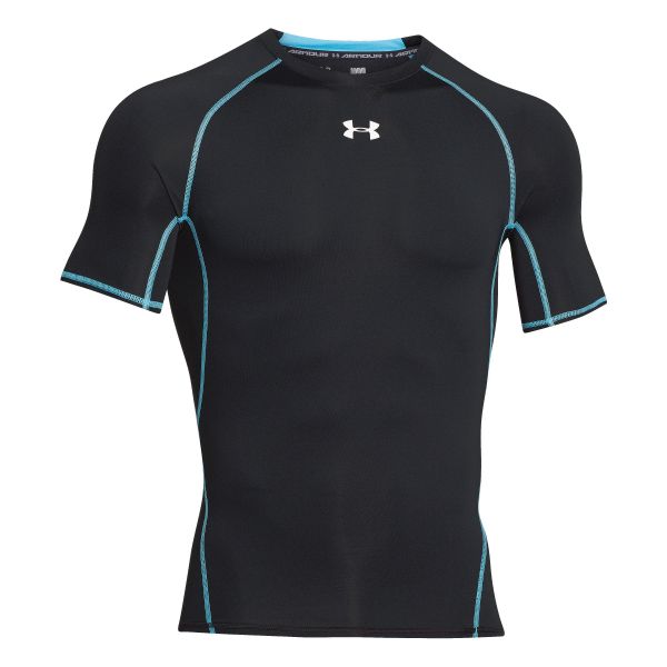 T-shirt de compression HeatGear Under Armour noir-bleu