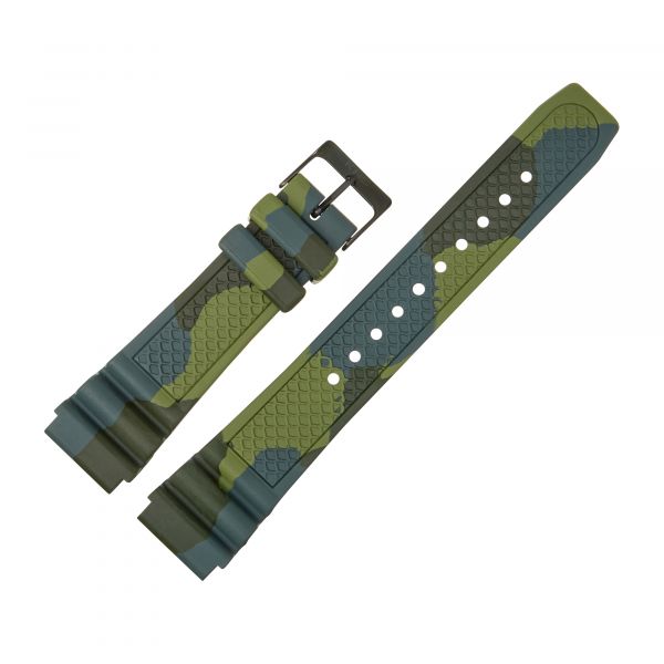 Bracelet pour montre KHS Camouflage kaki 20 mm
