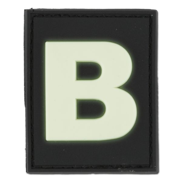Patch ID 3D lettre B luminescent