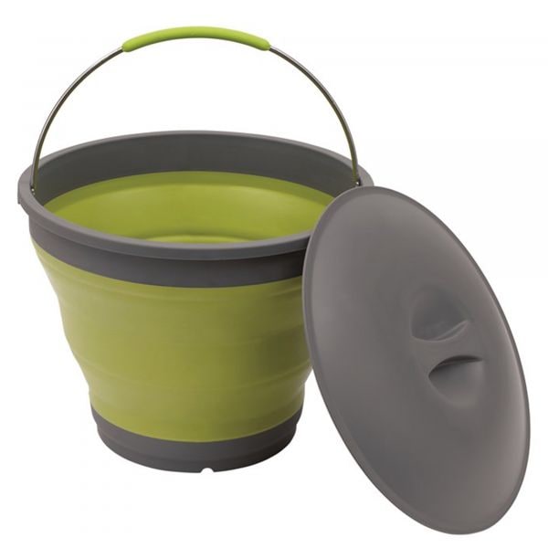 Outwell Sceau pliable avec couvercle Collaps Bucket lime green