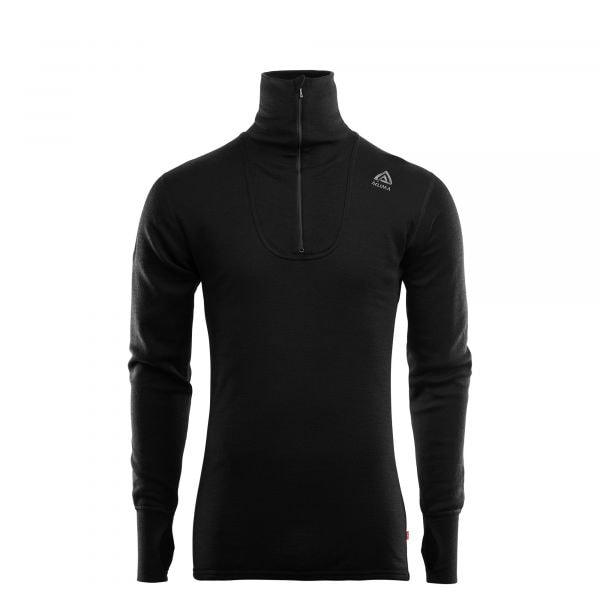 Aclima Pull DoubleWool Polo Zip jet black