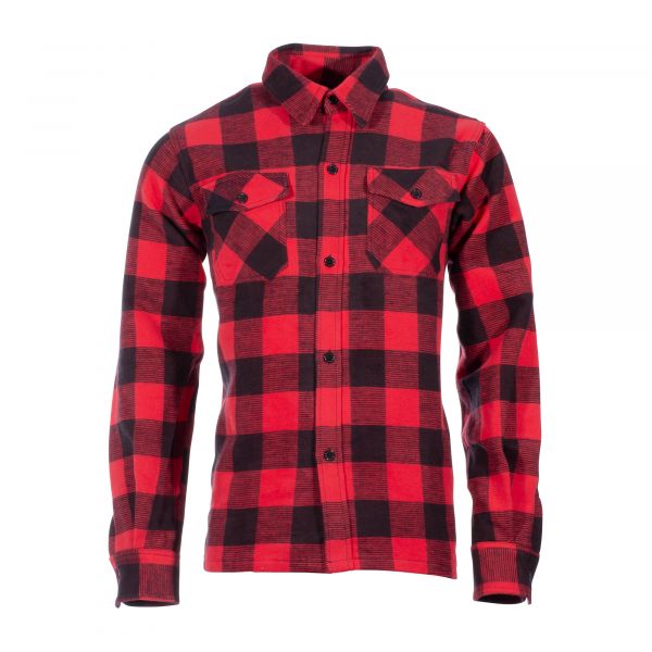 mil-tec chemise canadienne noir rouge