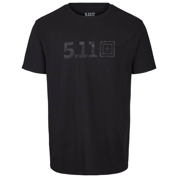 5.11 t-shirt topo logo noir