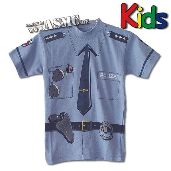 T-Shirt enfant Polizei bleu
