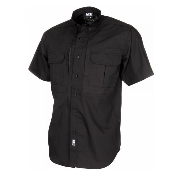 MFH Chemise Attack manches courtes RipStop noir