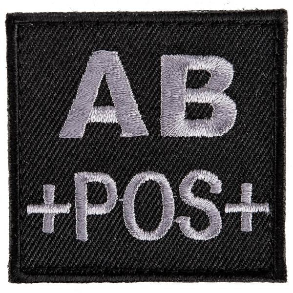 A10 Equipment Patch groupe sanguin AB positif noir