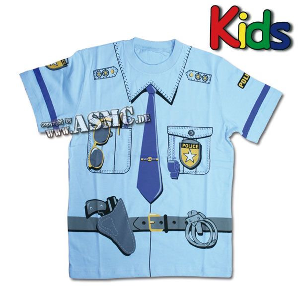 T-Shirt Police bleu enfant
