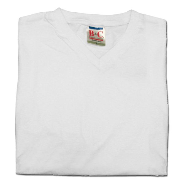 T-shirt v-neck blanc